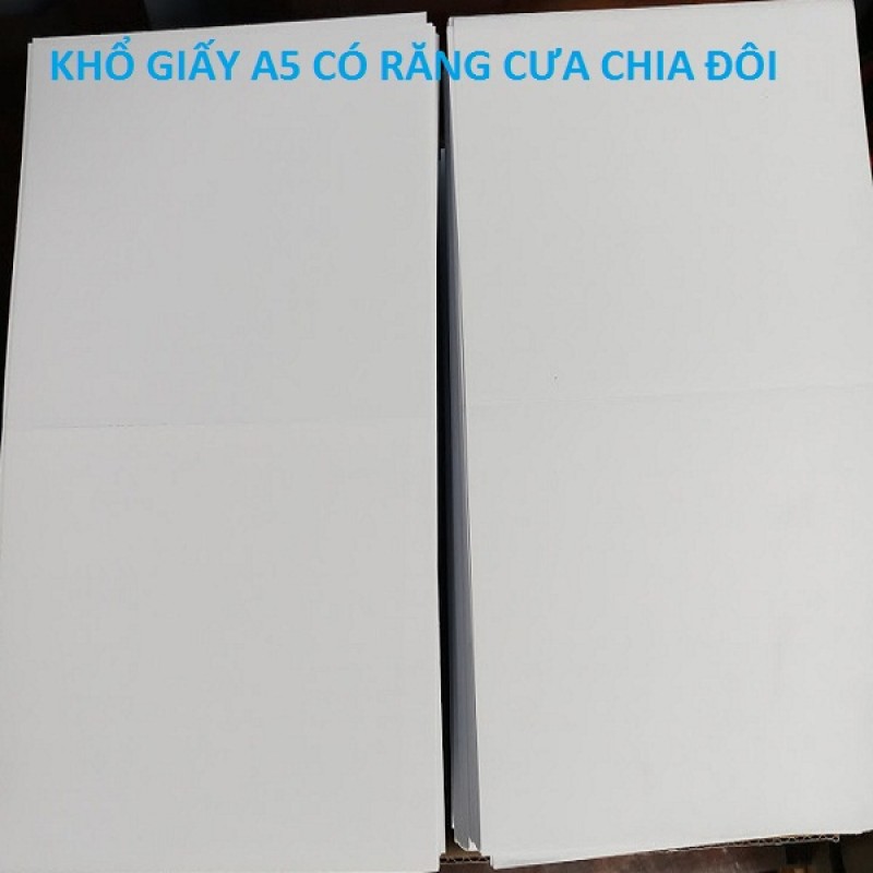 Giấy khổ A5 chia đôi